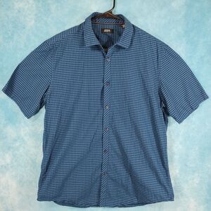 ALFANI Men's Regular Fit Short Sleeve Cotton Shirt, Size Large